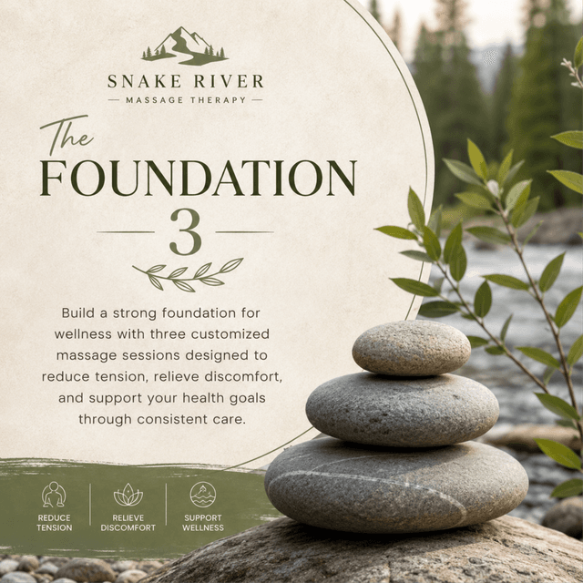 The Foundation 3 Massage Package at Snake River Massage in Rupert, ID